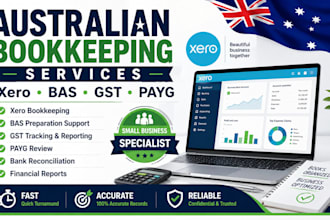 do australian bookkeeping in xero with bas gst and payg for small business