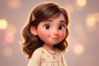 design cute, adorable 3d pixar style characters and portraits