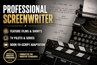 write movie script, screenplay, short film script
