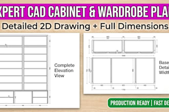 create professional furniture shop drawings and autocad furniture cad drawings