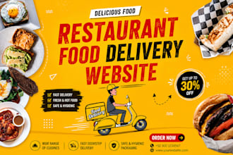 design restaurant website with online food ordering and table booking