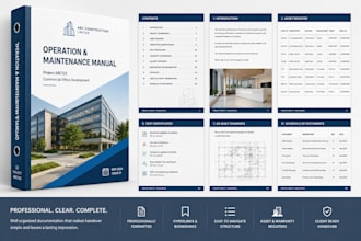 create professional o and m manuals, handover packs and project documentation