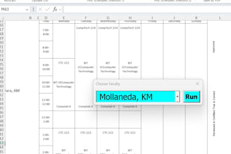 design a conflict free excel schedule