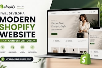 develop a modern shopify website that convert visitors