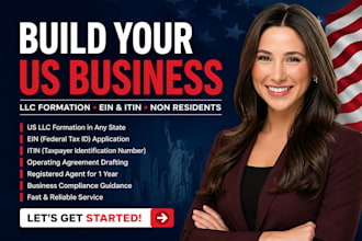 register your US llc, obtain ein and itin for non residents