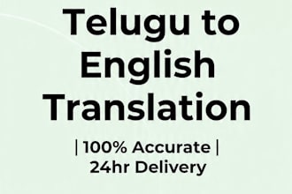 do telugu to english translation and typing work