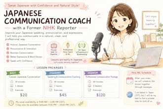 coach your japanese speaking skills as a former nhk reporter