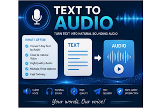 convert your text into natural and high quality audio