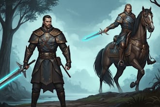 draw fantasy art and concept art illustration