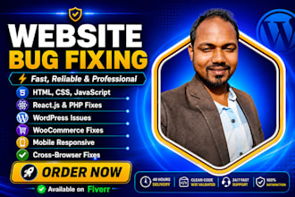 edit or fix any HTML CSS javascript react PHP wordpress code in 48