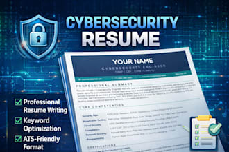 write ats optimized cybersecurity resume and CV
