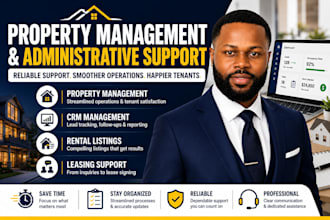 provide property management administrative support and CRM management