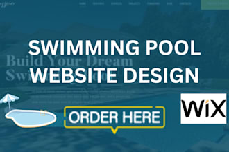 design responsive swimming pool website for you using wix, wix studio, editor x