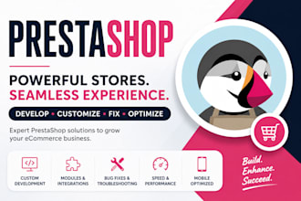 develop, customize, and fix your prestashop ecommerce