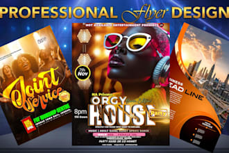 design a flyer design, church flyer, business flyer, event flyer, banner design