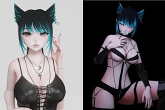 fix, edit and rig your 3d model or avatar for vrchat, mmd, gmod warudo nsfw