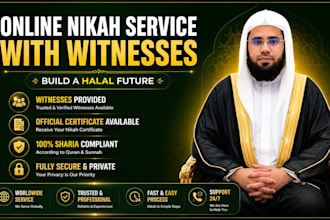 perform your online nikah as imam provide witnesses, wali and nikah certificate