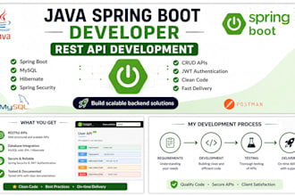 develop java spring boot rest apis
