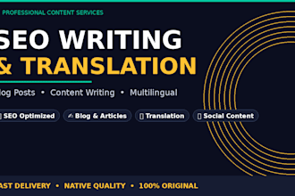 write SEO optimized professional blog posts