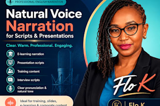 record natural voice narration scripts, slides or training