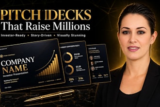 design creative business presentation, pitch deck and google slides design