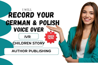 record german and polish female voiceover with native accent