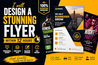 design a stunning flyer within 12 hours