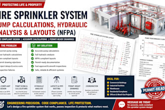design  fire sprinkler system  pump calculations hydraulic analysis layouts nfpa