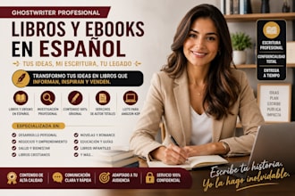 ghostwrite spanish books and ebooks, professional spanish ebook writer