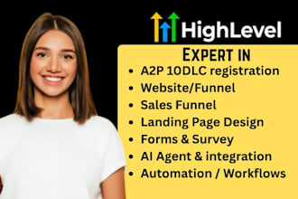 build gohighlevel landingpage, go high level salesfunnel website