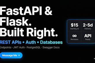 build fast api or flask api and rest api in python