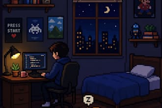 do pixel art and logo designing for you