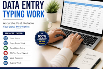 do accurate data entry and excel work in 24 hours