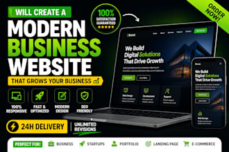 create a responsive portfolio or business website