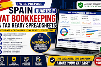 prepare spain quarterly vat bookkeeping and tax ready spreadsheets
