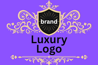 design luxury vintage gold ornament logo for premium brand