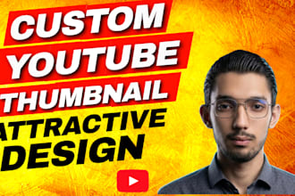 design attractive eye catchy youtube thumbnail best and high