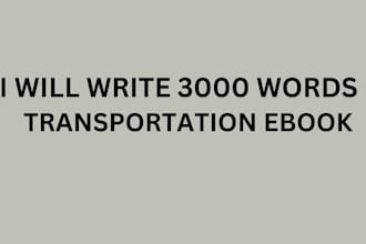 write a professional transportation ebook, logistics