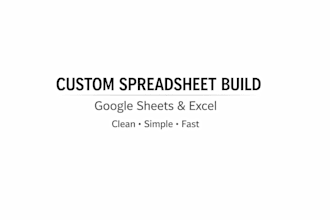 build a custom google sheets spreadsheet for you