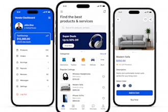 develop a custom marketplace app, b2b marketplace app, local marketplace app