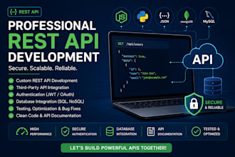 develop and integrate rest API with node js and python