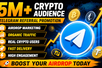 telegram promotion, promote referral link get 5m organic investors, telegram ads