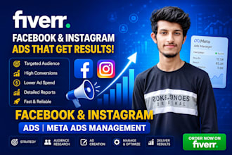 create facebook ads and instagram ads campaign for your business