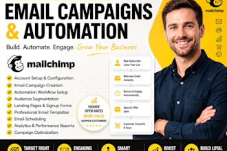 setup mailchimp email marketing campaigns and automation