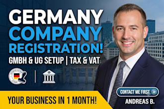 do germany company registration, gmbh ug setup, business and vat registration