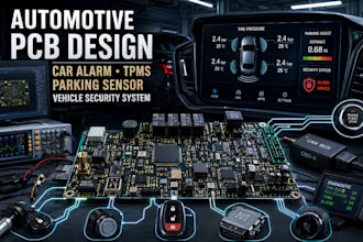 design automotive pcb can bus tpms vehicle security system immobilizer dashcam