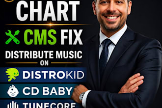 music chart, cms fix and distribute music on distrokid, cd baby, tunecore, ditto