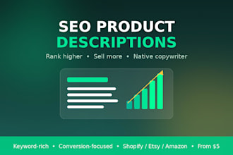write SEO product descriptions for your online store