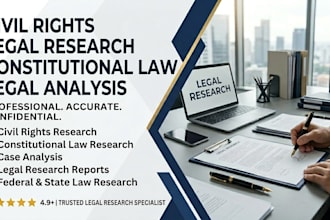 do civil rights legal research, constitutional law research and legal analysis