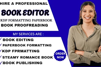 proofread, edit, romance, fantasy  KDP formatting paperback book